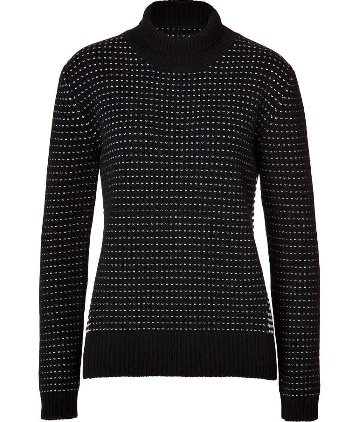 Jil Sander Cashmere Patterned Turtleneck Pullover