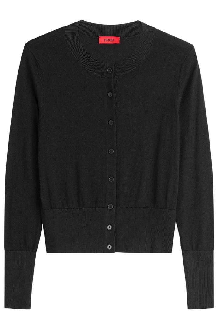 Hugo Hugo Silk-cashmere Cardigan - Black
