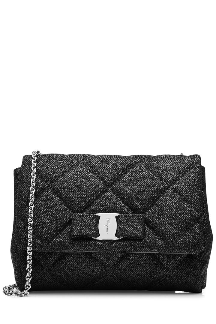 Salvatore Ferragamo Salvatore Ferragamo Vara Quilted Shoulder Bag - Black