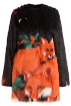 Marco De Vincenzo Marco De Vincenzo Fox Printed Faux Fur Coat - Multicolored