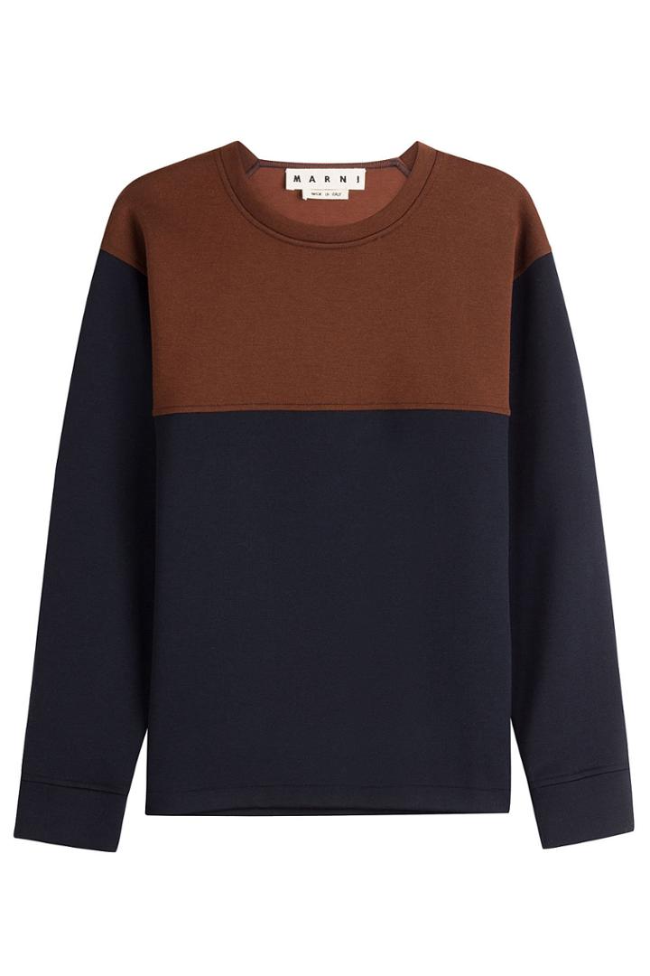 Marni Marni Two-tone Sweatshirt With Virgin Wool - Multicolored
