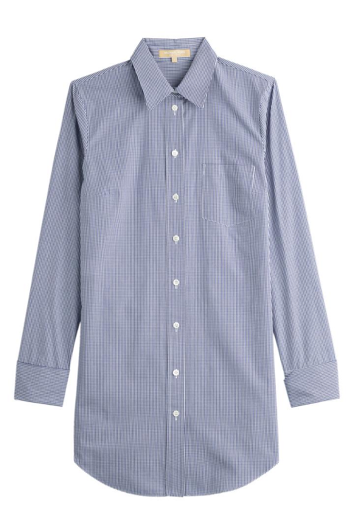 Michael Kors Collection Michael Kors Collection Checked Cotton Button-down - Blue