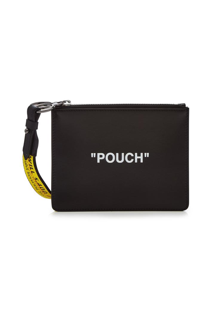 Off-white Off-white Pouch Double Leather Clutch
