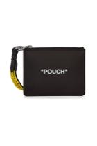 Off-white Off-white Pouch Double Leather Clutch