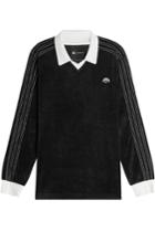 Adidas Originals By Alexander Wang Adidas Originals By Alexander Wang Velour Long-sleeve Polo Shirt