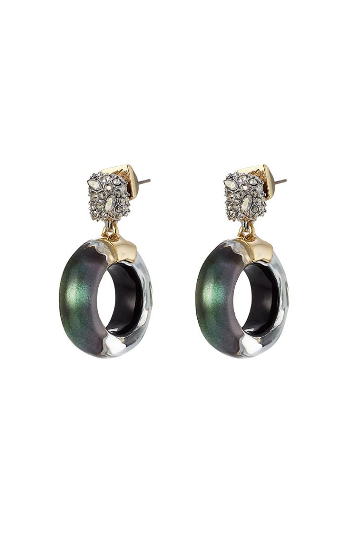 Alexis Bittar Alexis Bittar 10kt Gold Earrings With Lucite And Crystals