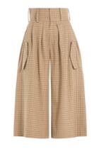 J.w. Anderson J.w. Anderson Printed Virgin Wool Culottes - Camel