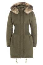 Roberto Cavalli Roberto Cavalli Army-style Parka With Fur Collar - Green