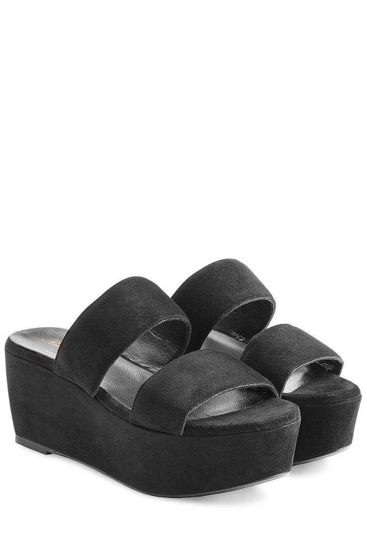 Robert Clergerie Robert Clergerie Frazzia Suede Platform Sandals - Black