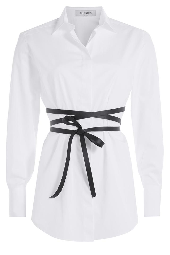 Valentino Valentino Cotton Shirt With Belt