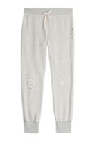 Pam & Gela Pam & Gela Betsee Distressed Cotton Sweatpants - Grey
