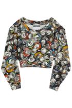 Moschino Moschino Can Print Cropped Sweatshirt - Multicolor