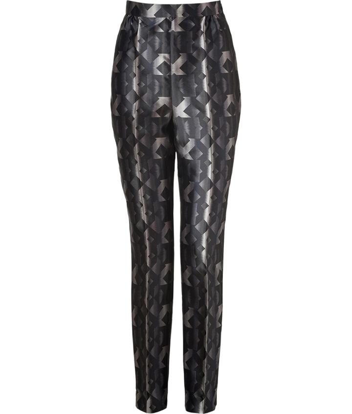 Peter Pilotto Black-multi Printed Silk Grace Pants