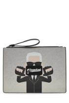 Karl Lagerfeld Karl Lagerfeld Printed Metallic Pouch