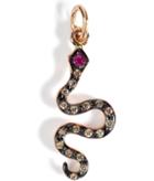 Ileana Makri Pink Gold/diamond/ruby Little Snake Pendant