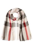Burberry Shoes & Accessories Burberry Shoes & Accessories Check Scarf With Cashmere And Silk - Grey