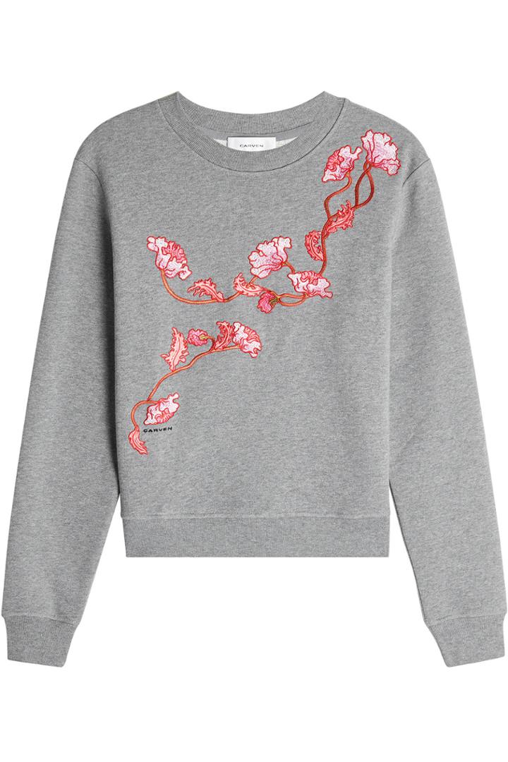 Carven Carven Embroidered Cotton Sweatshirt
