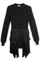 Mugler Mugler Merino Wool Pullover With Fringing