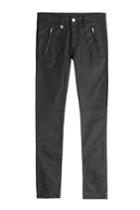 Alexander Mcqueen Alexander Mcqueen Coated Skinny Jeans With Embellishment - Black