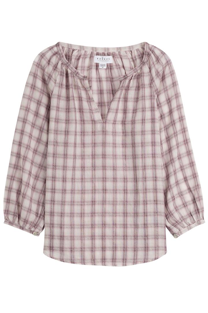 Velvet Velvet Blouse With Cotton - Rose