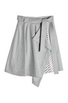Carven Carven Asymmetric Skirt With Pleated Insert