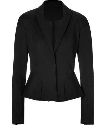 Mcq By Alexander Mcqueen Peplum Blazer In Jet Black