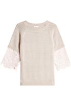 See By Chloé See By Chloé Cotton Pullover With Lace Details