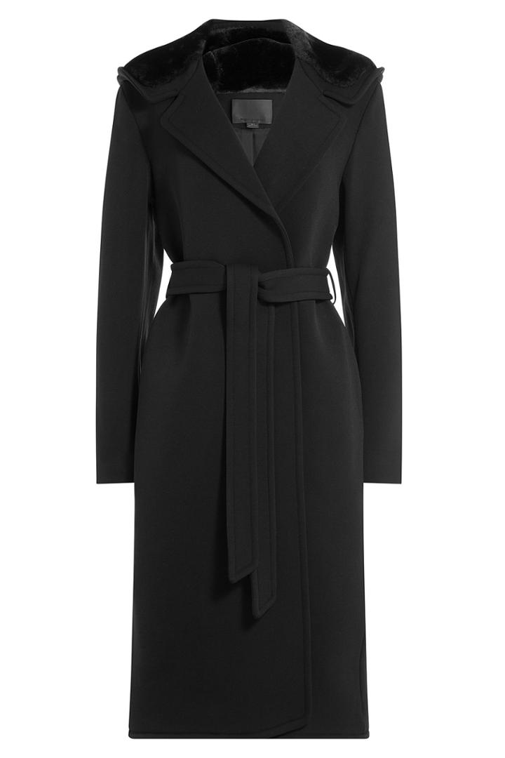 Alexander Wang Alexander Wang Wool Coat With Cashmere And Faux Fur - Black