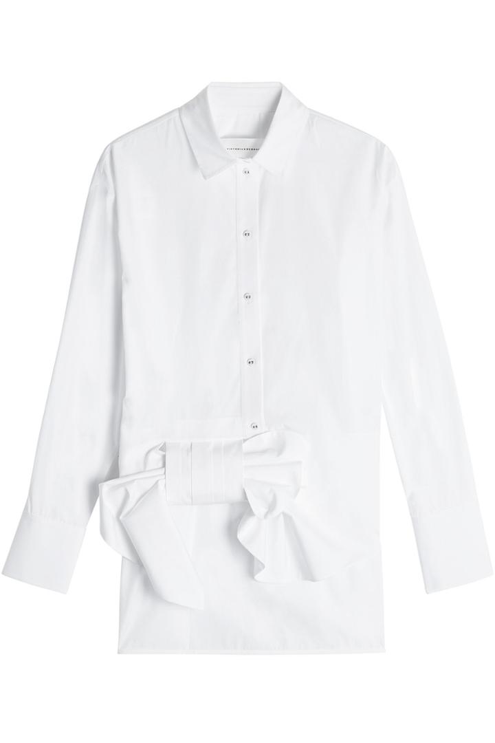 Victoria, Victoria Beckham Victoria, Victoria Beckham Cotton Shirt With Bow