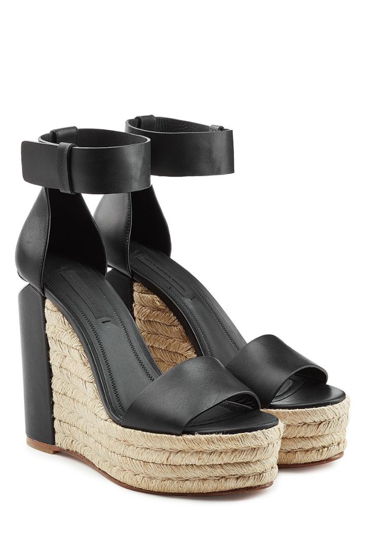 Alexander Wang Alexander Wang Leather Espadrille Wedges