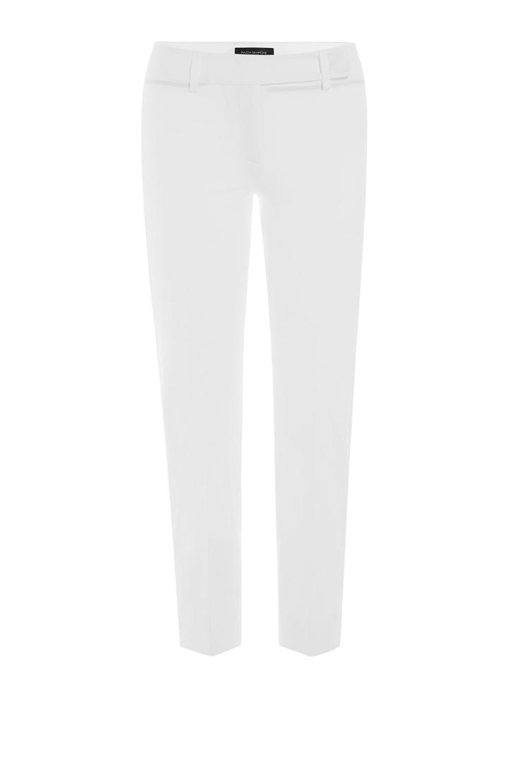 Piazza Sempione Piazza Sempione Stretch Cotton Cropped Pants - White
