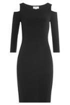 Velvet Velvet Jersey Dress With Cutout Shoulders - Black