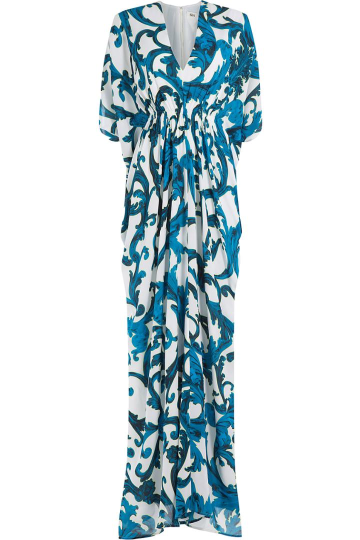 Issa Issa Printed Silk Maxi Dress - Multicolor