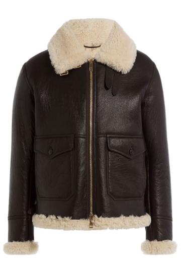 Burberry Brit Burberry Brit Lambskin And Shearling Jacket - Brown