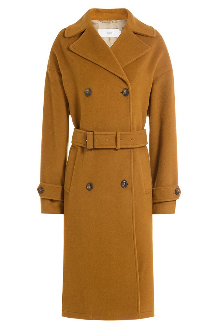 Closed Closed Virgin Wool Coat With Cashmere - Camel