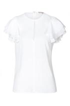 Michael Kors Michael Kors Short Sleeve Silk Blouse - White