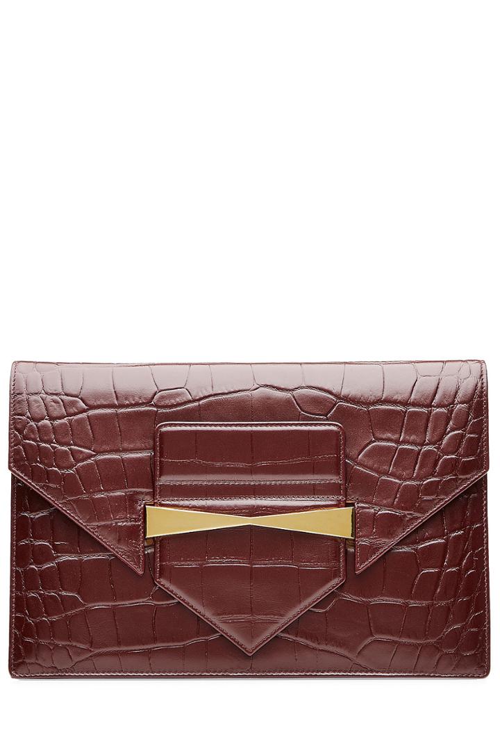 Alexander Mcqueen Alexander Mcqueen Embossed Leather Clutch