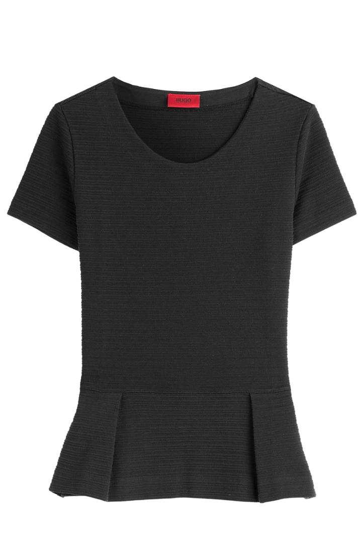Hugo Hugo Cotton Top With Peplum