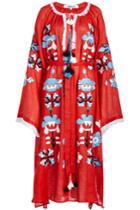 March11 March11 Astrid Embroidered Linen Maxi Dress
