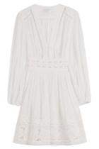 Zimmermann Zimmermann Cotton Dress With Embroidered Crochet Trim - White