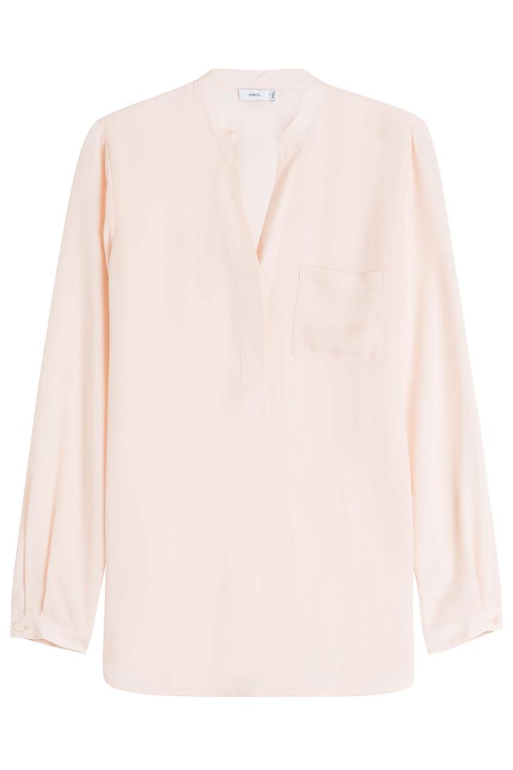 Vince Vince Silk Blouse - Beige