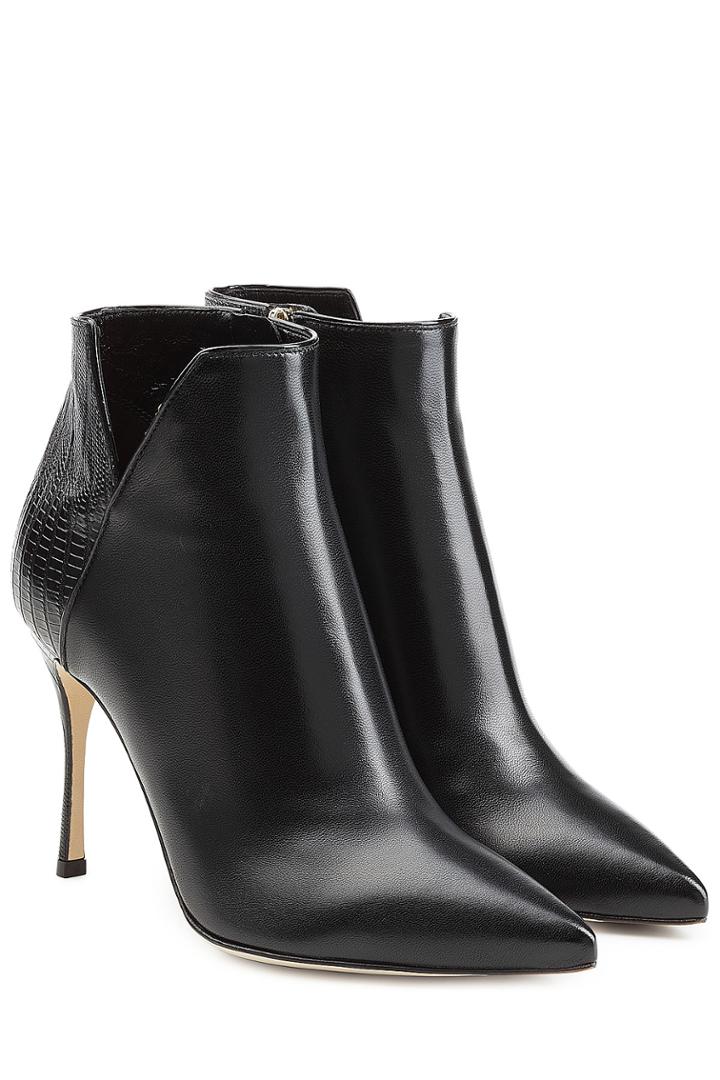 Sergio Rossi Sergio Rossi Leather Ankle Boots - Black