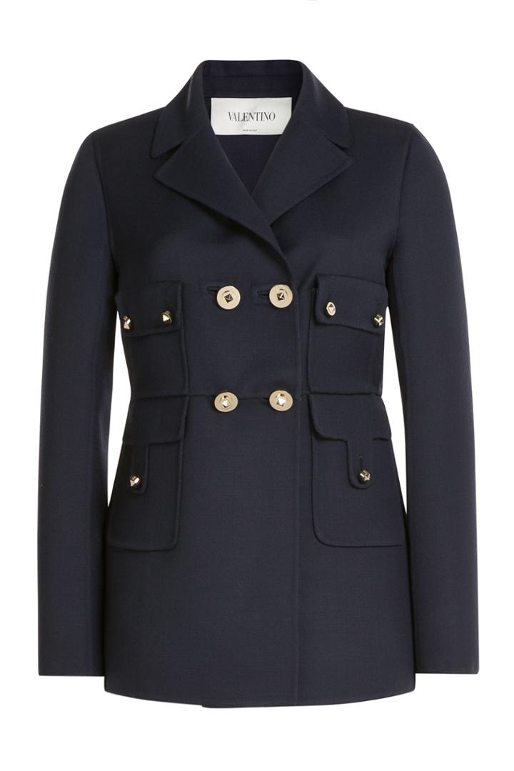 Valentino Valentino Wool-silk Jacket - Blue
