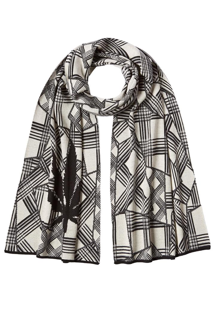 Lucien Pellat-finet Lucien Pellat-finet Printed Cotton Scarf With Cashmere - White