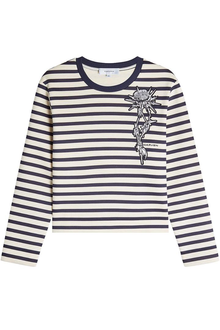 Carven Carven Striped Sweatshirt With Patch