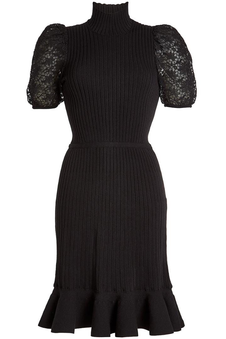 Giambattista Valli Giambattista Valli Knit Dress With Lace Sleeves