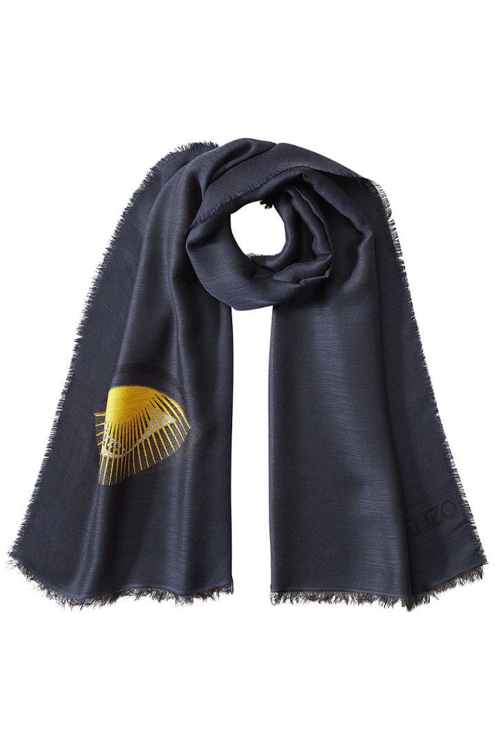 Kenzo Kenzo Wool Blend Scarf - Black