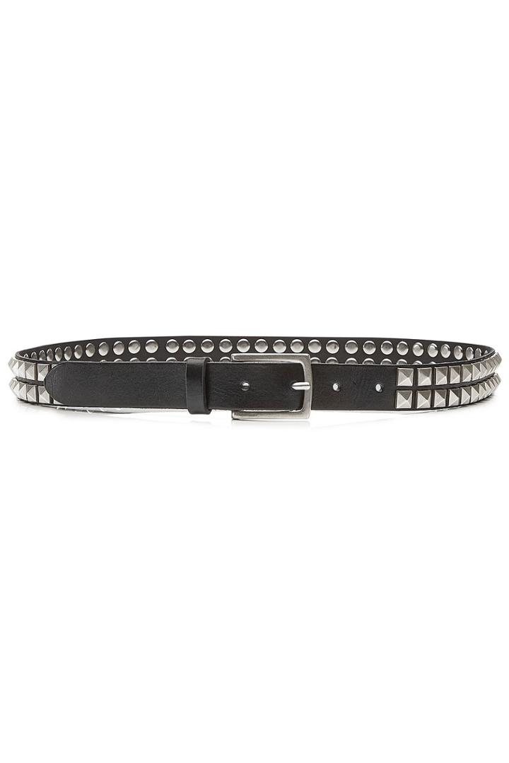 Rag & Bone Rag & Bone Embellished Leather Belt - Black