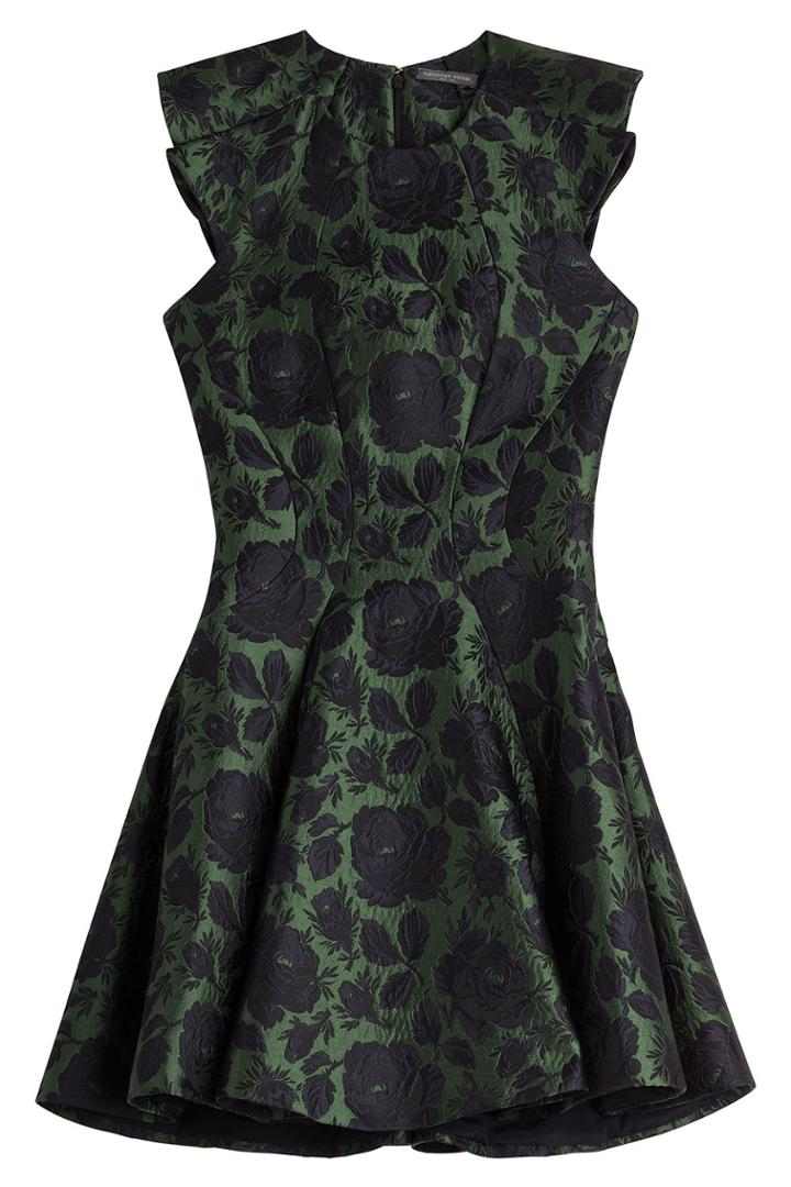 Alexander Mcqueen Alexander Mcqueen Silk-wool Brocade Dress