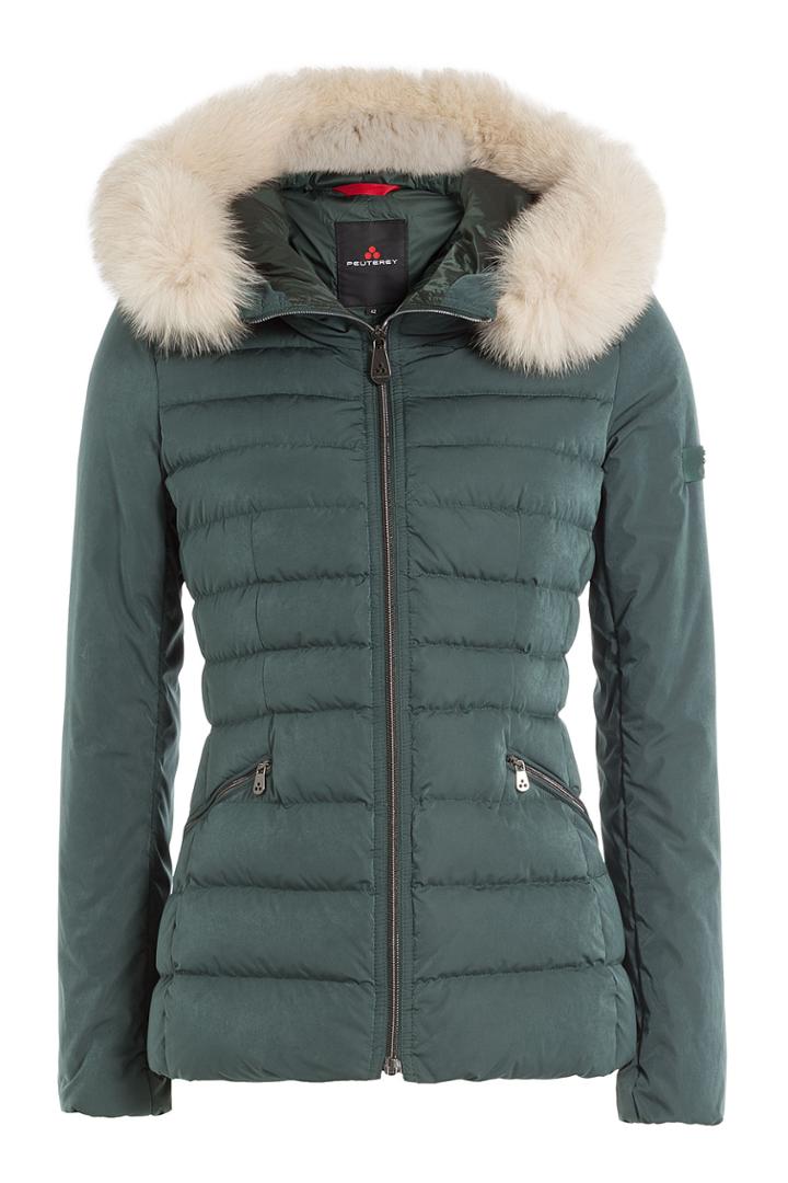 Peuterey Peuterey Quilted Down Jacket With Fur-trimmed Hood - Green